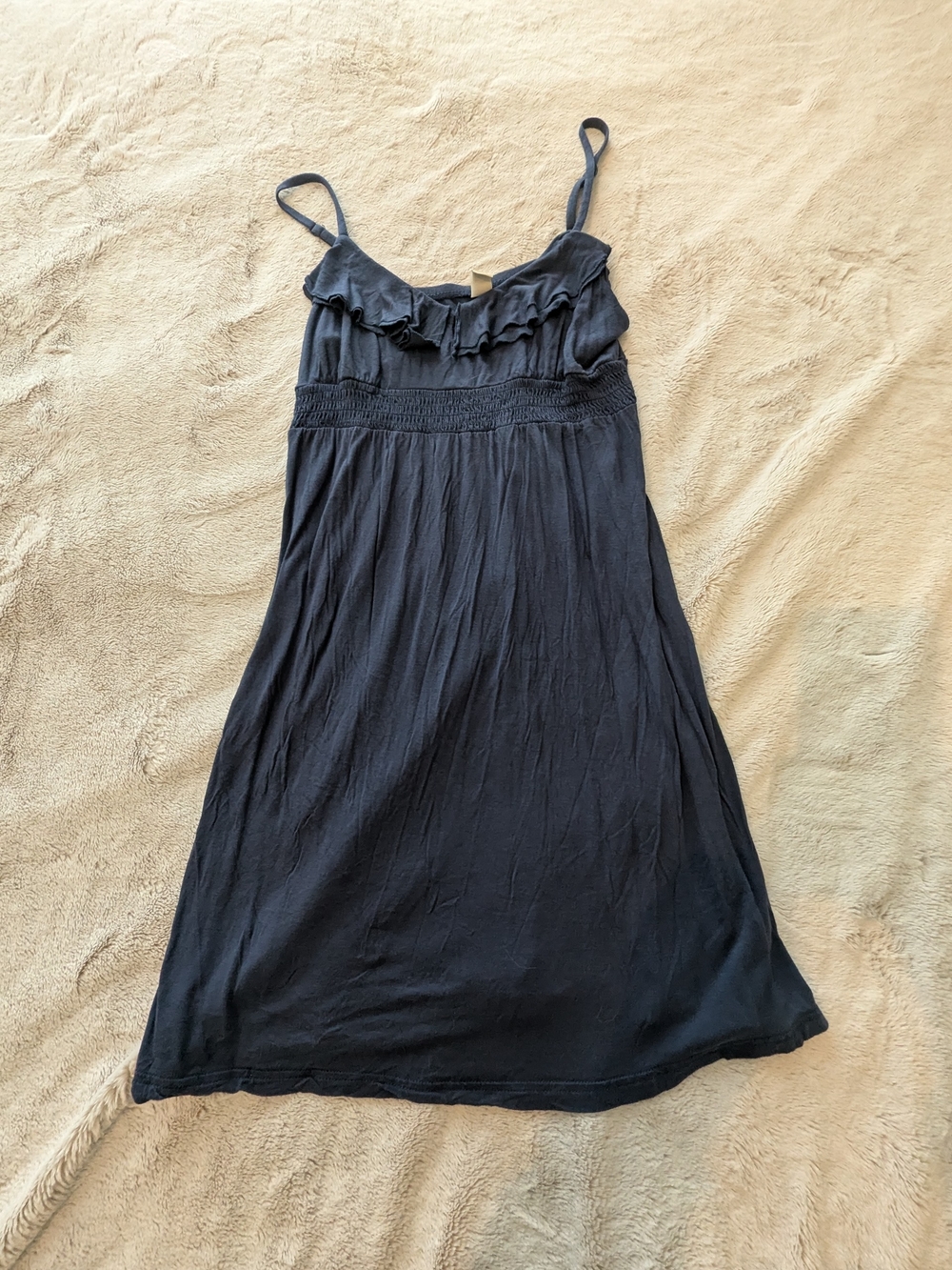 Old Navy Navy Layered Ruffle Tank Top - Picture 2 of 2